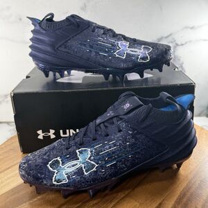 Men’s 8.5-Under Armour Blur Smoke 2.0 MC Suede Football Cleats ‘Midnight Navy’